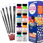 Angelus Acrylic Leather Paint Set - 13pc. After Hours (includes Neon Colors!)