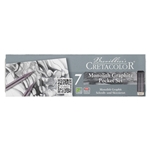 Cretacolor Monolith Woodless Graphite Drawing Set - Pocket Set with Tin