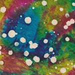 Batik Polka Dot Lokta Paper- Rainbow Multi 19.5" x 29.5" Sheet