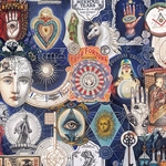"NEW!!!" Bomo Art Budapest Papers- Symbols of the Magic 27.5 x 39 inch Sheet
