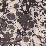 Nepalese Marbled Paper- Black Bubbles on Natural Lokta 20x30" Sheet