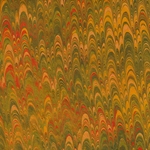 **NEW!** Nepalese Marbled Paper- Orange Fine Combed 20 x 30"