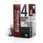 Williamsburg Handmade Oil Paint Set - 4pc Neutral Greys