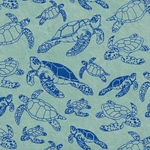 ***NEW!*** Turtles in Cobalt Blue on Aqua Lokta Paper- 20" x 30" Sheet