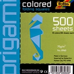 Origami- Colored Folding Squares Giant Pack of 500 6x6 Inch Sheets