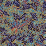 Indigo &amp; Cobalt Rainforest Leaves - 18"x24" Sheet