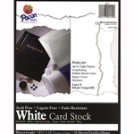 Pacon White Card Stock Pack of 100 each - 8-1/2 x 11 inch