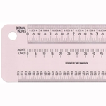 Schaedler Precision Ruler - 12 Inch Single B (Decimal Inch/DTP Picas)