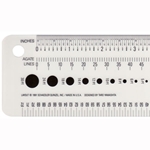 Schaedler Precision Ruler - 12 Inch Single C (Inch/Pica/Agate/More)