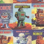 Rossi Decorative Paper - Vintage Robots Sheet 28"x40"