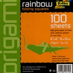 Origami Rainbow Folding Squares - Pack of 100 6"x6" Sheets