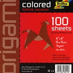 Origami Colored Folding Squares - 100 6"x6" Sheets