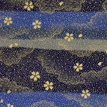 Flowers Falling Against Night Sky - Chiyogami Paper