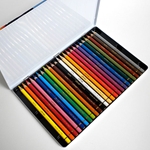 Conte Pastel Pencil Sets - 24 Assorted Colors in a Tin Box