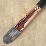 Connoisseur Premium Black &amp; White Hog Bristle Brushes - Filbert