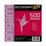 Folia Origami Semi-Transparent Folding Squares - 500 6"x6" Sheets