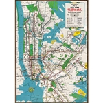 Cavallini Decorative Paper - New York City Subway Map 20"x28" Sheet