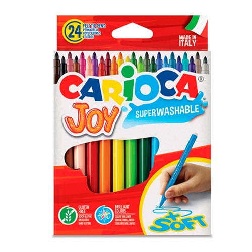 Carioca kleurpotlood met gum Tita, 24 stuks in een kartonnen etui