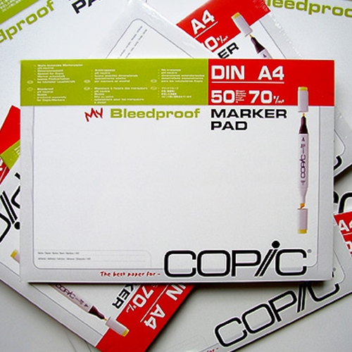 Bianyo Bleedproof Marker Paper Pad, A4(8.27X11.69), 50 Sheets, 18 LB / 70  GSM, Glue-Bound, 100% Cotton, White, Ideal for Use with Markers and Ink
