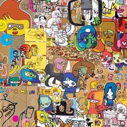 Jon Burgerman Character Collage- 19.5x27