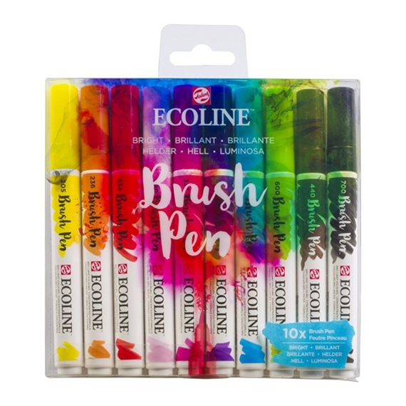 Ecoline Brush Pen Set of 10 - Bright