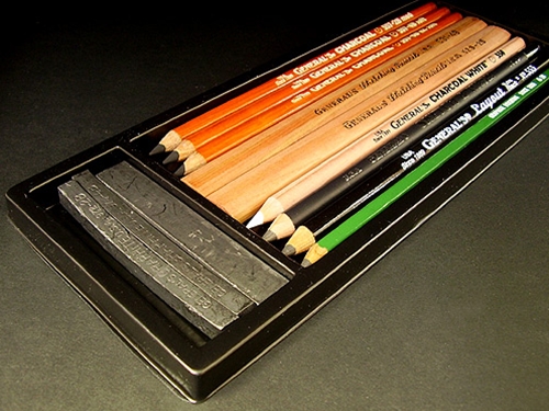 General Charcoal White Pencil