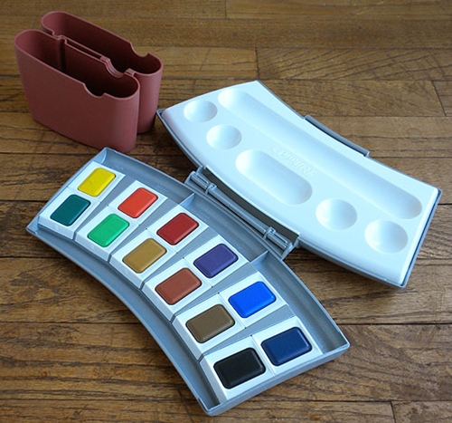 Pelikan Opaque Paint Box Watercolor 12 Set Plus Chinese White Tube